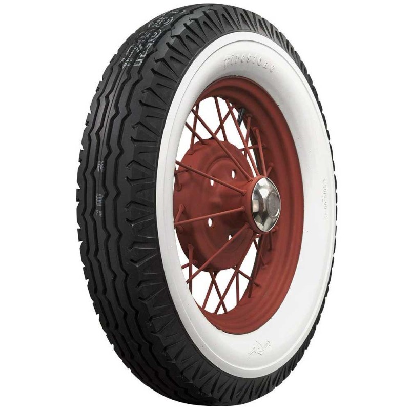 525x21 (525-21) 84P FIRESTONE 3" WHITEWALL: TUBED TYPE